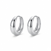 Urthn Silver Plated Stud Mens Bali (1 Piar)(Pack of 6)