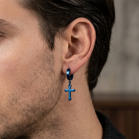 Urthn Blue Plated Stud Mens Bali (1 PC)(Pack of 12)