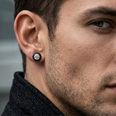 Urthn Silver Plated Stud Mens Earrings (1 PC)(Pack of 12)