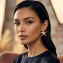 Urthn Gold Plated Stylish Starfish Earring for Women(Pack of 6)