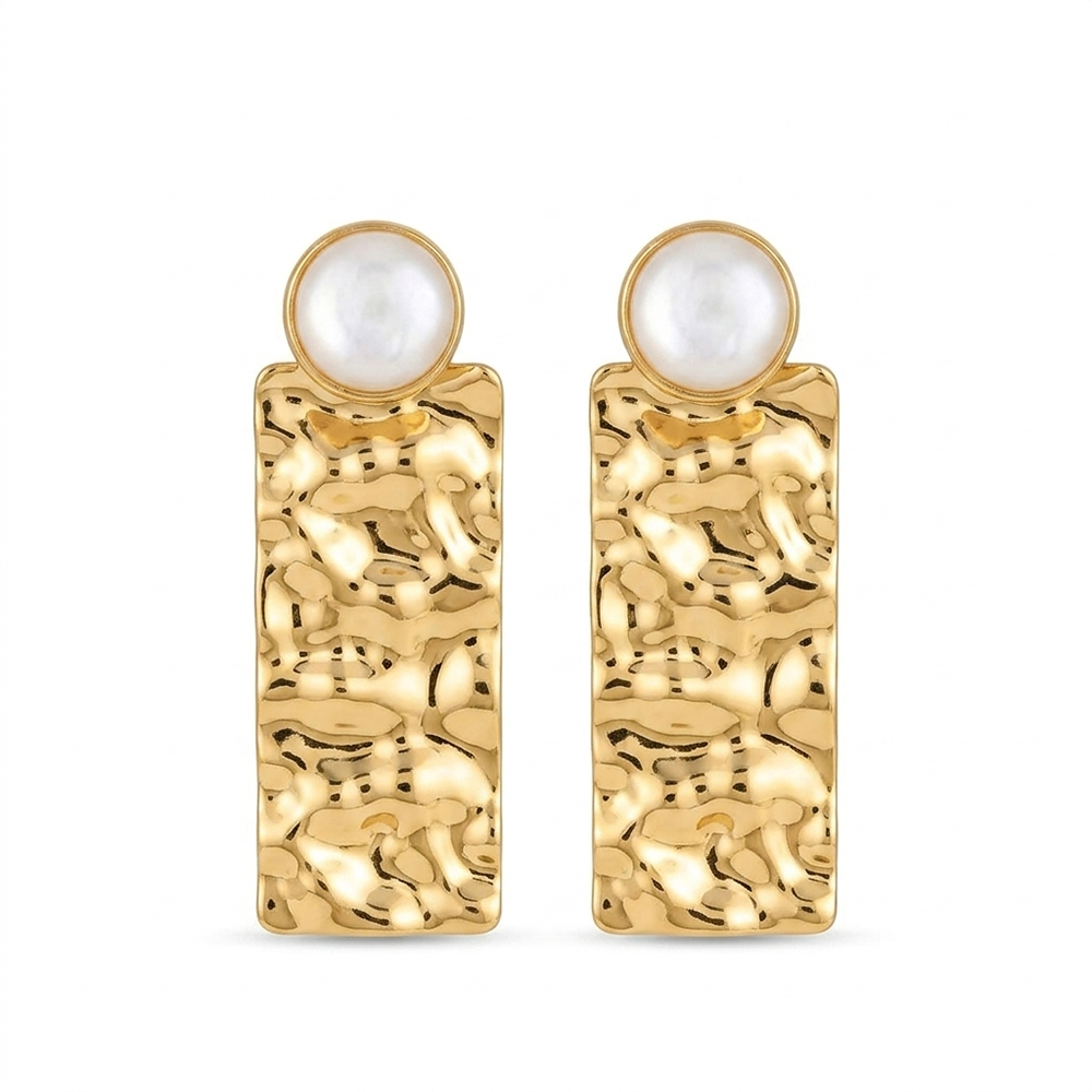 Urthn Elegant Gold Plated Dangler Earrings Premium Fashion Jewelry(Pack of 6)
