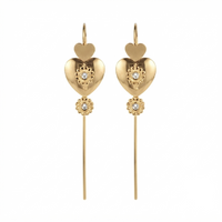 Urthn Gold Plated Heart Shape Ear cuff(Pack of 6)