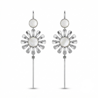 Urthn Oxidised Plated Floral Ear cuff(Pack of 6)
