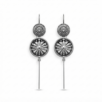 Urthn Oxidised Plated Round Ear cuff(Pack of 6)