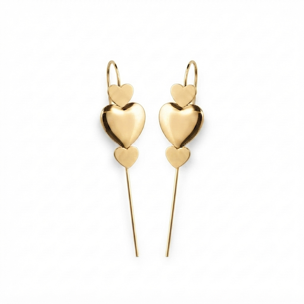 Urthn Gold Plated Heart Shape Ear cuff(Pack of 6)