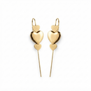Urthn Gold Plated Heart Shape Ear cuff(Pack of 6)