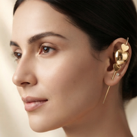 Urthn Gold Plated Heart Shape Ear cuff(Pack of 6)