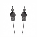Urthn Black Plated Heart Shape Ear cuff(Pack of 6)