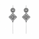 Urthn Oxidised Plated Square Ear cuff(Pack of 6)
