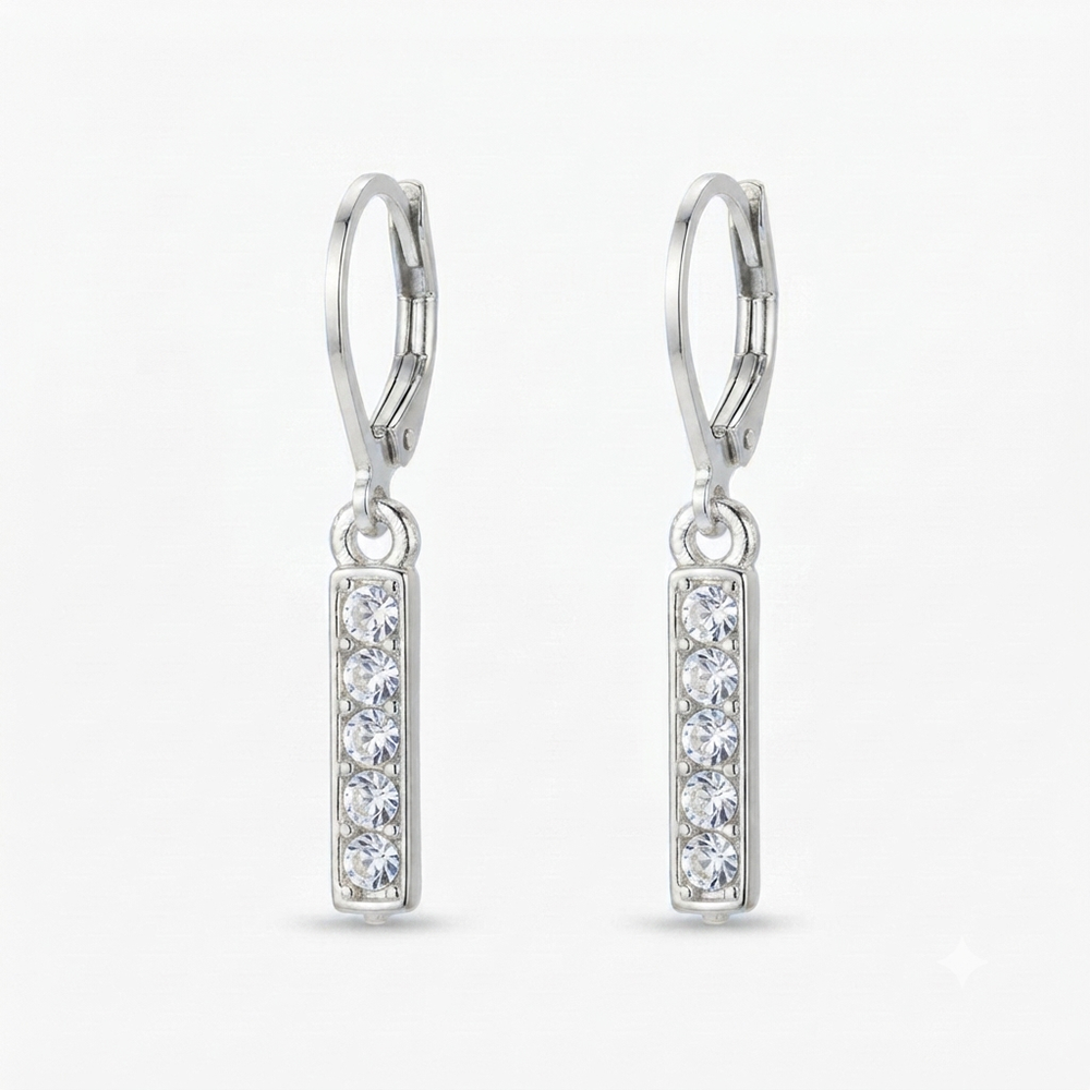 Urthn Silver Plated Austrian Stone Hoop Earrings for Women(Pack Of 6)