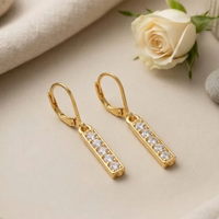 Urthn Gold Plated Austrian stone Hoop Earrings for Women
