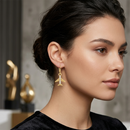 Urthn Gold Plated Austrian stone Air Plane Shape Hoop Earrings for Women