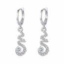 Urthn Silver Plated Austrian Stone S-Curved Shape Hoop Earrings for Women(Pack Of 6)