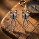 Urthn Oxidised Peacock Stud Earrings For Women And Girl