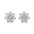 Urthn Silver Plated Austrian Stone Stud Earrings (Pack of 6 )
