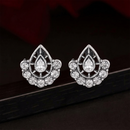 Urthn Silver Plated Austrian Stone Stud Earrings 