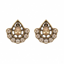 Urthn Antique Gold Plated Crystal Stud Earrings (Pack of 6 )