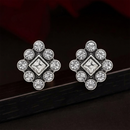 Urthn Silver Plated Austrian Stone Stud Earrings 