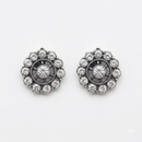 Urthn Silver Plated Austrian Stone Stud Earrings (Pack of 6 )