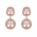 Urthn Rose Gold Plated Kundan And Austrian Stone Dangler Earrings(Pack of 6 )