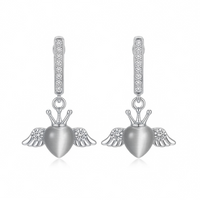 Urthn Silver Plated Monalisa Stone Dangler Earrings(Pack of 6 )