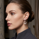 Urthn Silver Plated Austrian Stone Dangler Earrings(Pack of 6 )