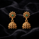 Urthn Antique Gold Plated Temple Jhumki Earrings