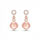 Urthn Rose Gold Plated Monalisa Stone Dangler Earrings(Pack of 6 )