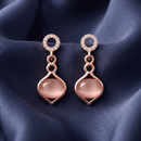 Urthn Rose Gold Plated Monalisa Stone Dangler Earrings