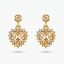 Urthn Gold Plated Austrian Stone Small Dangler Earrings(Pack of 6 )