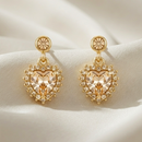 Urthn Gold Plated Austrian Stone Small Dangler Earrings