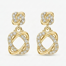 Urthn Gold Plated Austrian Stone Small Dangler Earrings(Pack of 6 )