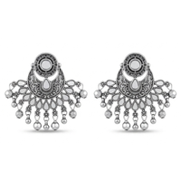 Urthn Fashion Oxidised with Mirror Dangler Earrings for Women(Pack of 3)