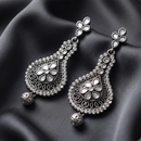 Urthn Fashion Oxidised with Mirror Dangler Earrings for Women