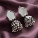 Urthn Fashion Oxidised Mirror Jhumki Earrings for Girls & Women(Pack of 3)