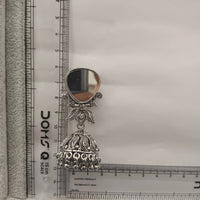 Urthn Fashion Oxidised Mirror Jhumki Earrings for Girls & Women(Pack of 3)