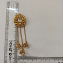 Urthn Traditional Gold Plated Pearl Chain Kashmiri  Jhumki Earrings for Women(Pack of 3)