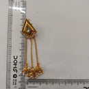 Urthn Ethnic Gold Plated Kashmiri Jhumki Earrings with Austrian Stone & Pearl(Pack of 3)