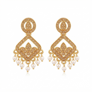 Urthn Designer Stone & Pearl Chandelier Earrings for Women(Pack of 3)