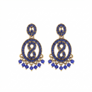 Urthn Designer Stone & Pearl Chandelier Earrings for Women(Pack of 3)