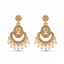 Urthn Designer Stone & Pearl Chandelier Earrings for Women(Pack of 3)