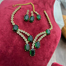 Sona Covering Glowing Gold Plated American Diamond Necklace Set