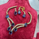 Sona Covering Glowing Gold Plated American Diamond Necklace Set