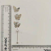 Urthn Trendy Long Tassel Earrings with Butterfly  Drop for Women (Pack Of 3)