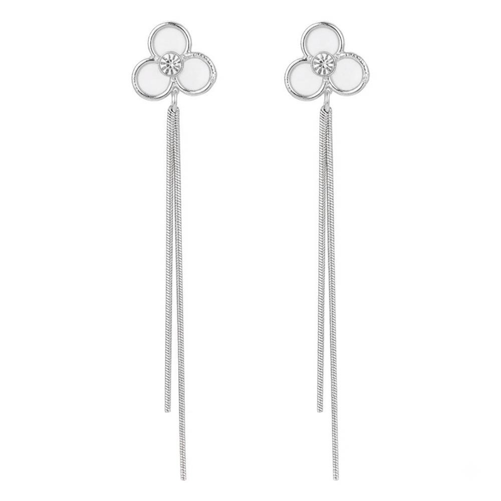 Urthn Trendy Long Tassel Earrings with Floral Motif  for Women Stylish Party & Festive Wear Jewellery(Pack Of 3)