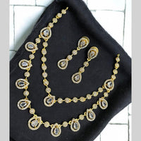 Sona Covering Gold Plated American Diamond Necklace Set