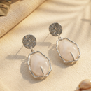 Urthn Trendy Ethnic White Marble Rasin Dangler Earrings for Women  Wedding & Festive Wear Jewellery