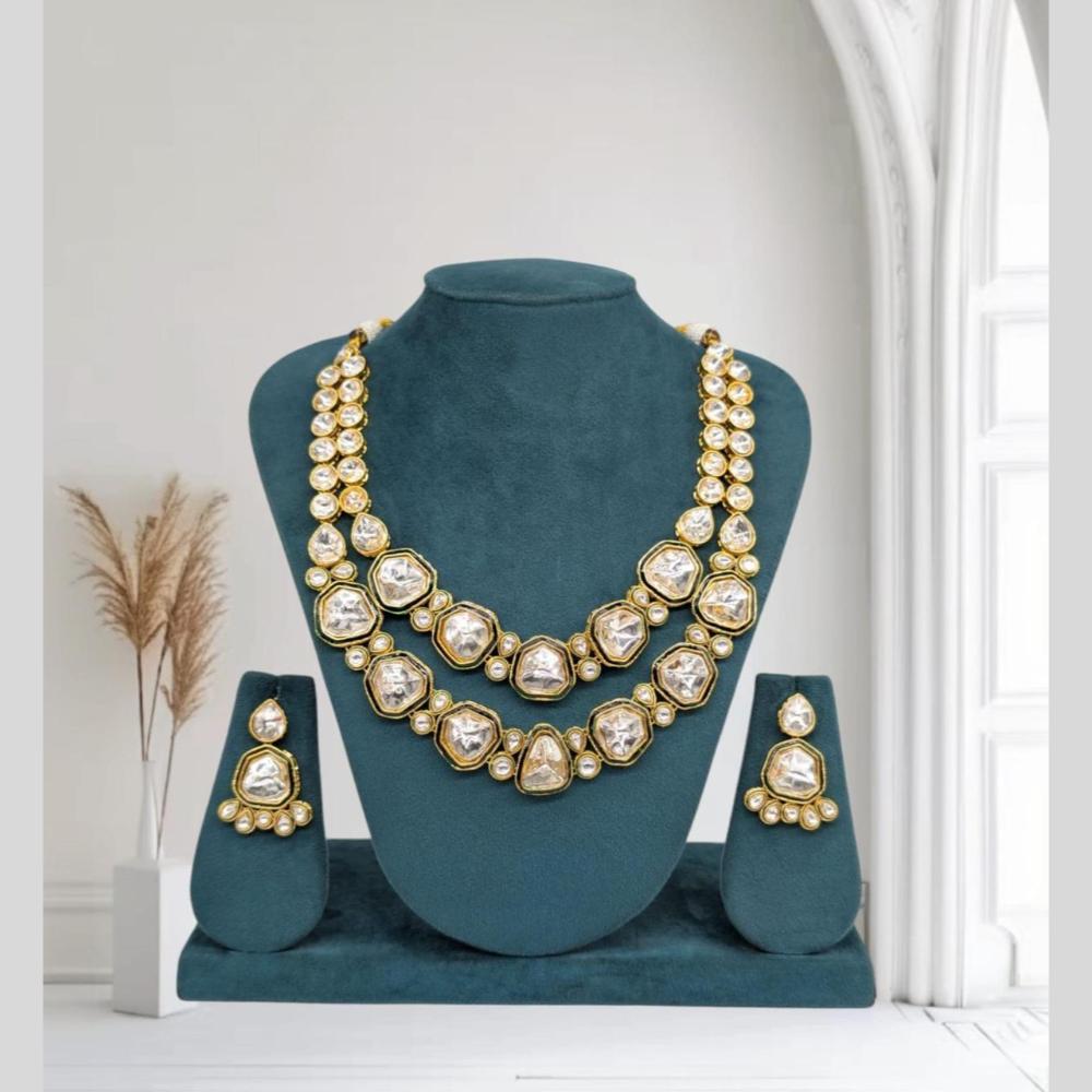 Sona Covering Gold Plated Kundan Stone Necklace Set