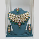 Sona Covering Gold Plated Kundan Stone And Pearl Choker Necklace Set