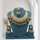 Sona Covering Gold Plated Kundan Stone And Pearl Necklace Set